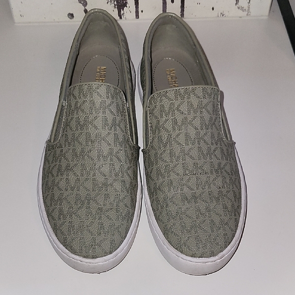 Michael Kors Green/Gray Slip-On Sneakers - Picture 1 of 6